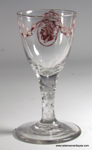 Rare Jacobite Wine Glass C 1790