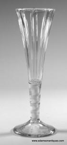 Rare Ribbed Wine or Champagne Glass C 1765/70