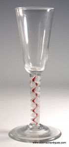 Very Rare Colour Twist Ale Glass C 1770/75