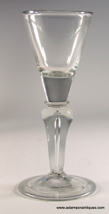 A Very Fine Pedestal Stem Wine Glass C 1720/25