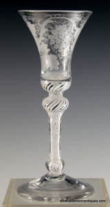 Rare Opaque Twist Wine Glass C 1765/70