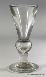 Extremely Rare Deceptive Toastmaster's Heavy Baluster Wine Glass C 1700/10