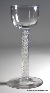 Rare Opaque Twist Wine Glass C 1765/70