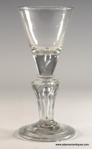 A Very Fine Pedestal Stem Wine Glass C 1720/25