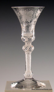 Rare Opaque Twist Wine Glass C 1765/70